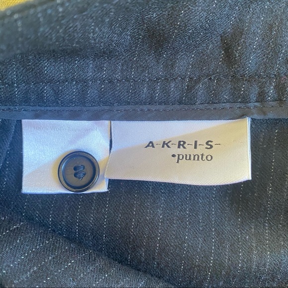 AKRIS PUNTO 100% Wool Pinstripe Tailored Pants: Sz 6 - Picture 6 of 7